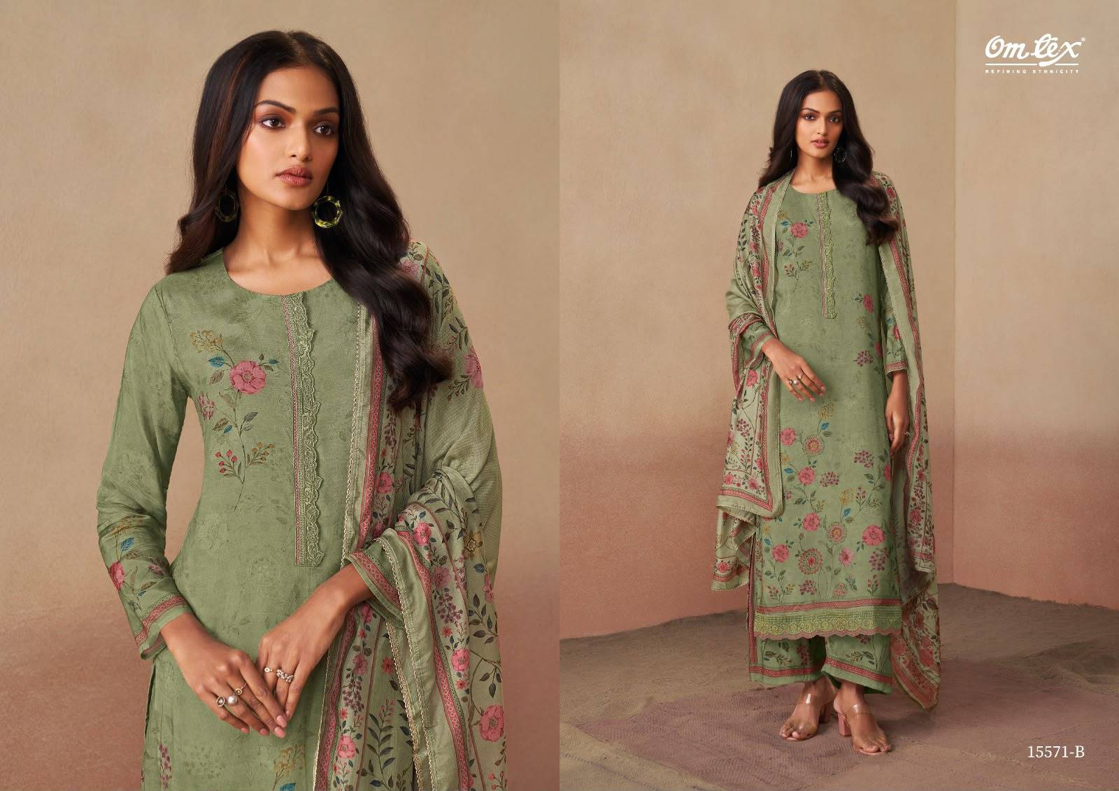 CAMERINA By Om Tex 15571 Series Beautiful Festive Suits Stylish Colorful Fancy Casual Wear & Ethnic Wear Muslin Dresses At Wholesale Price